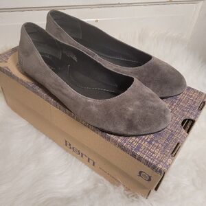 BORN Suede Dark Grey Ballet Flats ADOUR